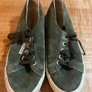 Green Superga sneakers